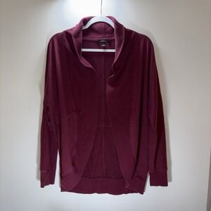 Banana Republic Casual Maroon Shawl Collar Wrap Cardigan Soft Knit Size Small